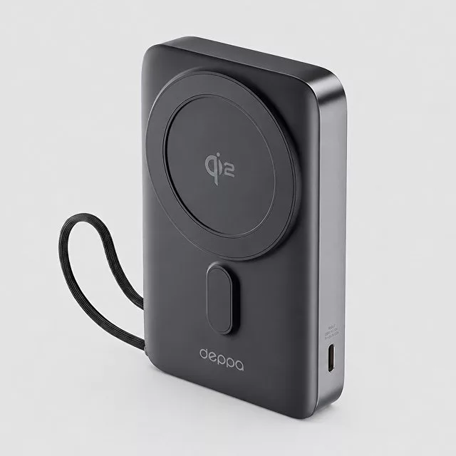 Внешний АКБ NRG MageSafe QI2 10000 мА-ч, 15Вт QI, серый, Deppa