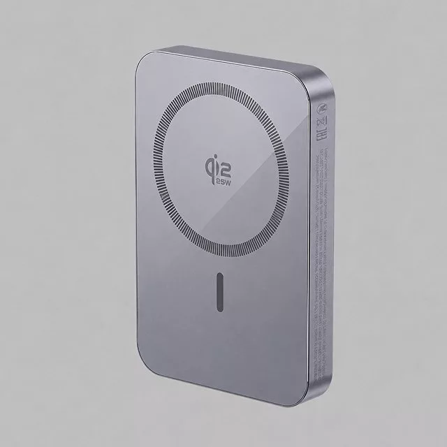 Внешний АКБ NRG Max Qi2.2 10000 мА-ч, 25Вт MageSafe, серый, Deppa