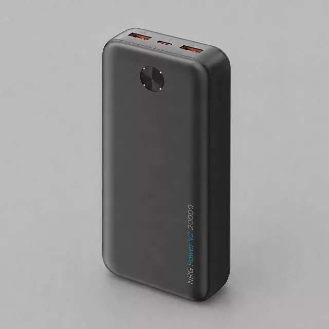 Внешний АКБ NRG Power V2 20000 мА-ч, 2A, 2xUSB, черный, Deppa
