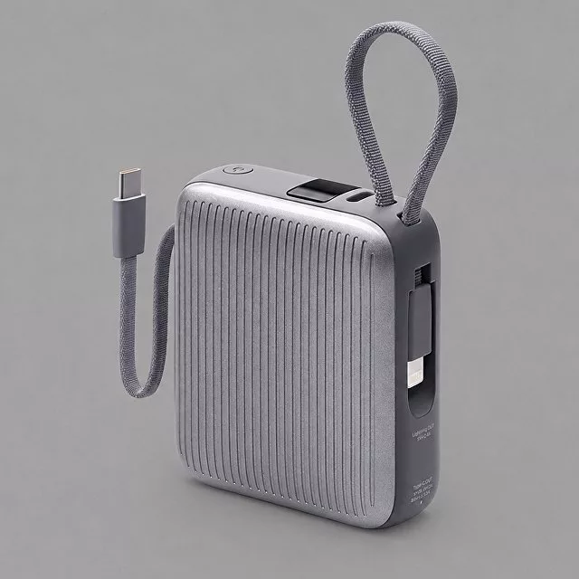 Внешний АКБ NRG Turbo Cable 10000 mAh, 22,5Вт, графит, Deppa