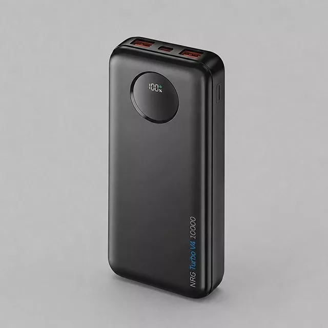 Внешний АКБ NRG Turbo V4 10000 мА-ч, дисплей, черный, Deppa