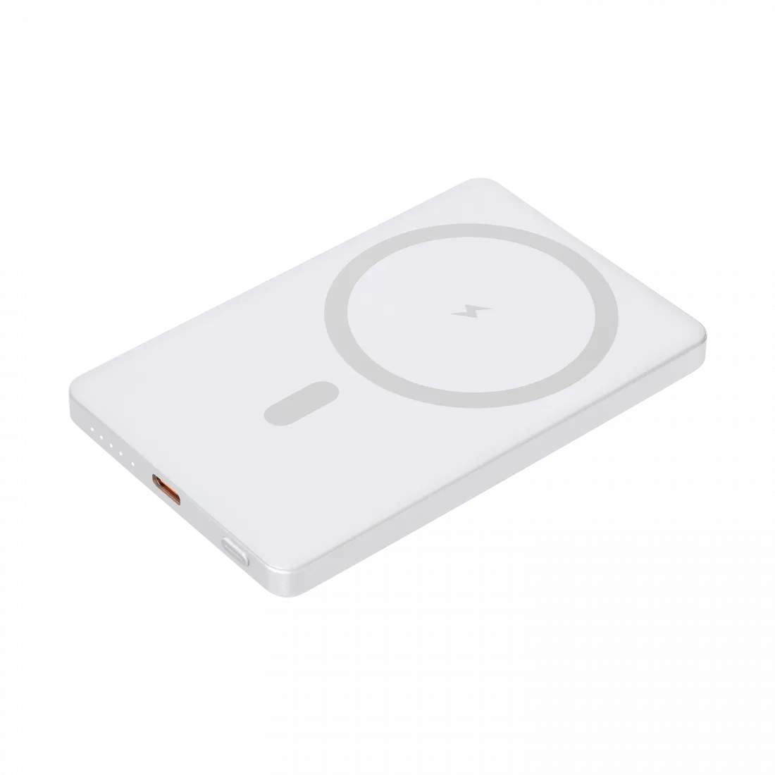 Внешний аккумулятор Атлантис (Atlantis) PD 5000mAh с функцией беспроводной зарядки 15W, серебряный