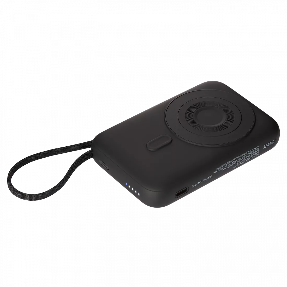 Внешний аккумулятор Комбо (Combo) 4-в-1 10000mAh с функцией беспроводной зарядки 15W, черный
