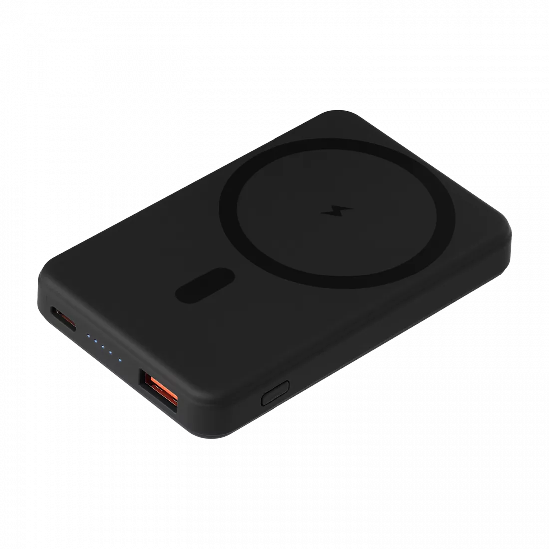 Внешний аккумулятор Ларго PD (Largo PD) 5000mAh с функцией беспроводной зарядки 15W, черный