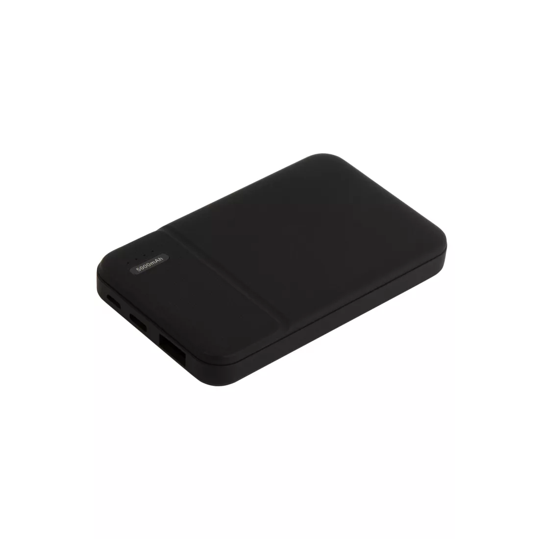 Внешний аккумулятор с подсветкой Скайлайн (Skyline), 5000 mAh, черный