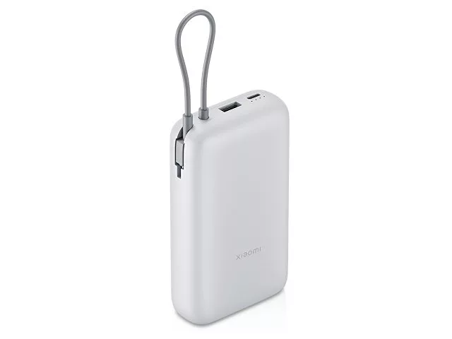 Внешний аккумулятор с встроенным кабелем Xiaomi Power Bank 20000mAh (Integrated Cable) GL Light Gray