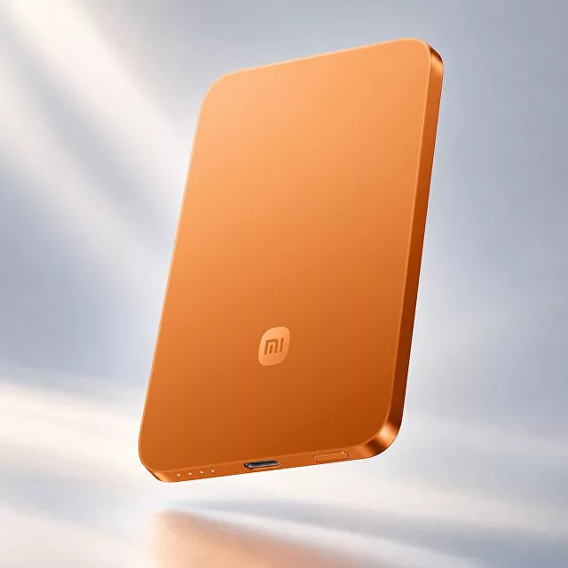 Внешний аккумулятор UltraThin Magnetic Power Bank 5000 15 Вт, c CCC сертификацией, оранжевый