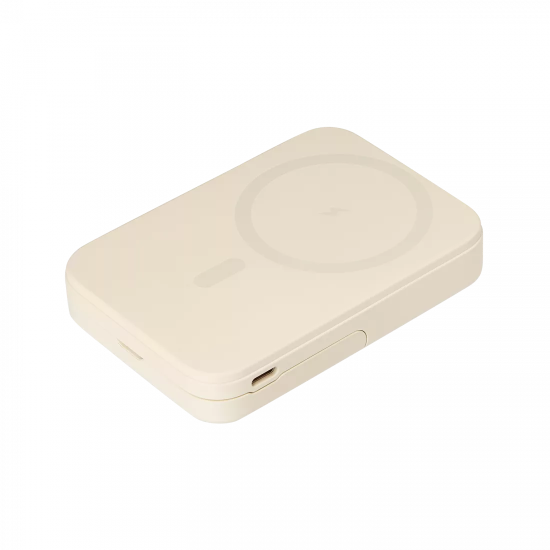 Внешний аккумулятор Юнион PD (Union PD) 10000mAh с функцией беспроводной зарядки 15W, бежевый