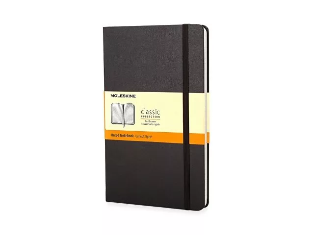Записная книжка Moleskine Classic (в линейку) в твердой обложке, Pocket (9x14см), черный