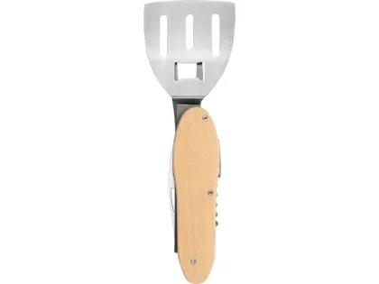BBQ мультитул Blade 5в1 с деревянными ручками, в чехле, фото 9
