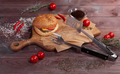 BBQ-мультитул "Roast", черный с серебристым, фото 3