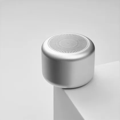 Беспроводная колонка Пэшн (Passion) 80dB 600 mAh (Bluetooth 5.0), серебряная, фото 6