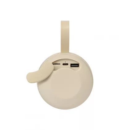 Беспроводная колонка Сэнд (Sand) 900 mAh, бежевая, фото 4