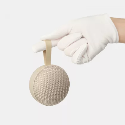 Беспроводная колонка Сэнд (Sand) 900 mAh, бежевая, фото 7