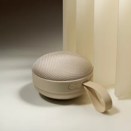 Беспроводная колонка Сэнд (Sand) 900 mAh, бежевая, фото 13