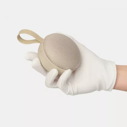 Беспроводная колонка Сэнд (Sand) 900 mAh, бежевая, фото 8