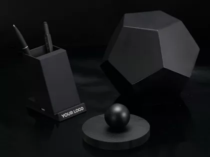 Беспроводная зарядка-подставка с подсветкой "Glow box", черный (Р), фото 14
