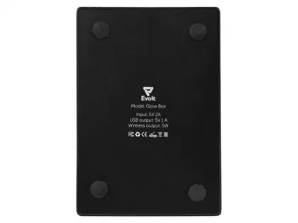 Беспроводная зарядка-подставка с подсветкой "Glow box", черный (Р), фото 12