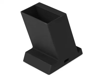 Беспроводная зарядка-подставка с подсветкой "Glow box", черный (Р), фото 5