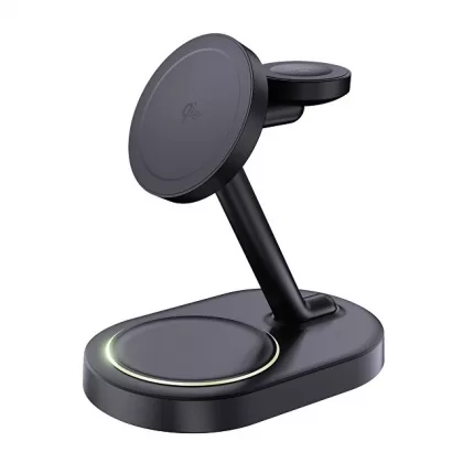 Беспроводная зарядная станция 3 в 1 MagSafe QI2 NEO Galaxy, черная, Deppa, фото 2