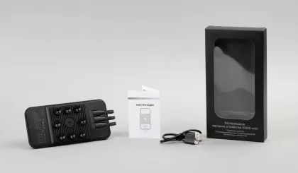 Беспроводное зарядное (22.5/15W) устройство "Topfull SOFTTOUCH" 10000 mAh с подсветкой лого, присосками, встроенными кабелями, с подставкой, черный, фото 9