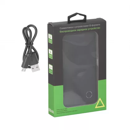 Беспроводное зарядное устройство "Fast SOFTTOUCH", 6000 mAh, черный, фото 5