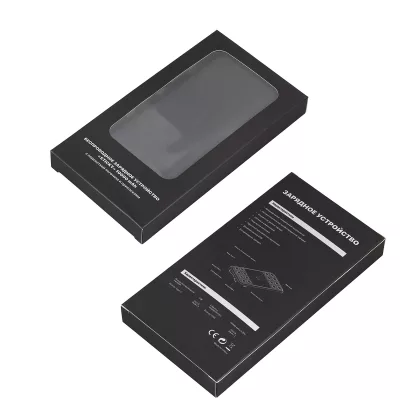 Беспроводное зарядное устройство "Sticky SOFTTOUCH", 10000 mAh с подсветкой логотипа и присосками, черный, фото 6