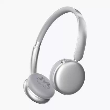 Беспроводные накладные наушники Stereo Light, BT 5.4, 300 мАч, cеребристый, Deppa, фото 2