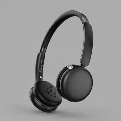 Беспроводные накладные наушники Stereo Light, BT 5.4, 300 мАч, черный, Deppa, фото 1