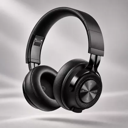 Беспроводные накладные наушники Stereo Style, BT 5.3, 400мАч, черный, Deppa, фото 1