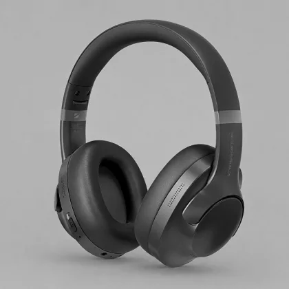 Беспроводные накладные наушники Stereo Ultra ANC, BT 5.4, ANC/ENC, 500мАч, черный, Deppa, фото 1