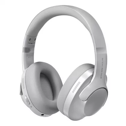 Беспроводные накладные наушники Stereo Ultra ANC, BT 5.4, ANC/ENC, 500мАч, серебристый, Deppa, фото 2