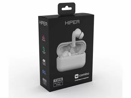 Беспроводные наушники HIPER TWS Alpha PX8 (HTW-APX8) Bluetooth 5.0 гарнитура, Белый (Р), фото 4