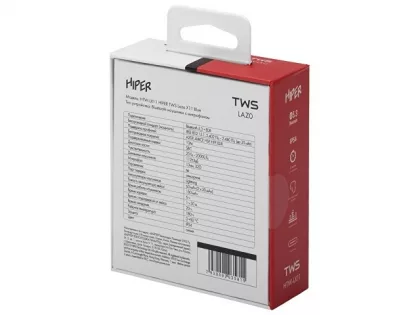 Беспроводные наушники HIPER TWS Lazo X12 White (HTW-LX12) Bluetooth 5.3 гарнитура, Белый (Р), фото 5