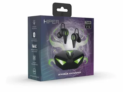 Беспроводные наушники HIPER TWS Mercury X12 (HTW-MX12) Bluetooth 5.1 гарнитура, Черный (Р), фото 5