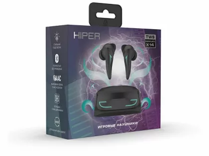Беспроводные наушники HIPER TWS Mercury X14 (HTW-MX14) Bluetooth 5.1 гарнитура, Черный (Р), фото 8