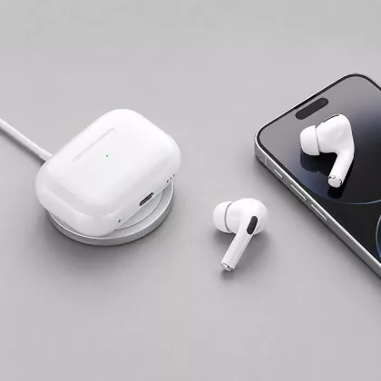 Беспроводные наушники с микрофоном Air Pro 2, TWS, BT 5.3, 300 мАч, QI, белый, Deppa, фото 1