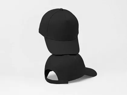 Бейсболка "Poly" 5-ти панельная 120 гр, черный