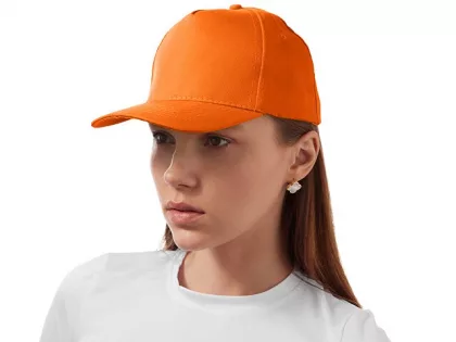 Бейсболка "Poly" 5-ти панельная 120 гр, оранжевый, фото 4