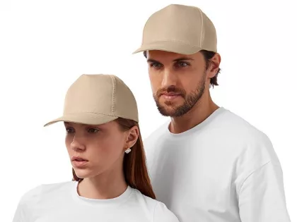 Бейсболка "Poly" 5-ти панельная 120 гр, песочный, фото 2