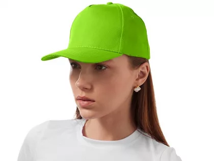 Бейсболка "Poly" 5-ти панельная 120 гр, зеленое яблоко, фото 4
