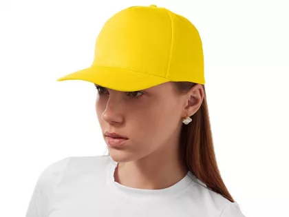 Бейсболка "Poly" 5-ти панельная 120 гр, желтый, фото 4