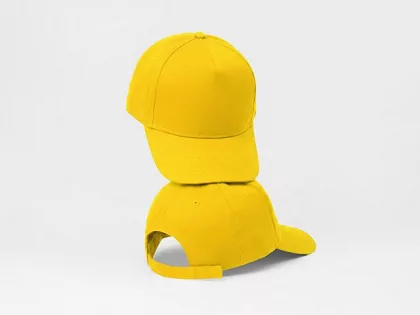 Бейсболка "Poly" 5-ти панельная 120 гр, желтый