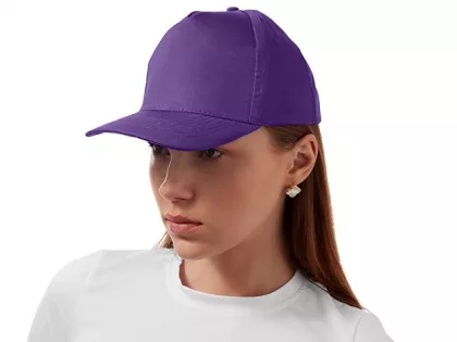 Бейсболка "Poly" 5-ти панельная 120гр, фиолетовый, фото 4