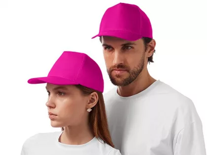 Бейсболка "Poly" 5-ти панельная 120гр, фуксия, фото 2
