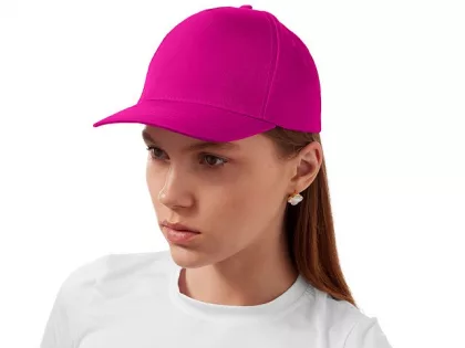 Бейсболка "Poly" 5-ти панельная 120гр, фуксия, фото 4