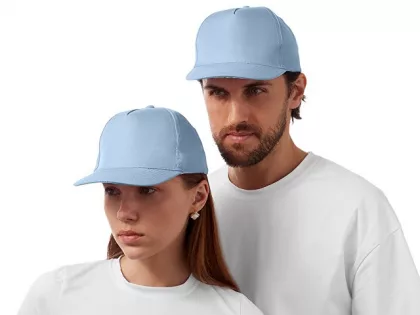Бейсболка "Poly" 5-ти панельная 120гр, небесно-голубой, фото 2