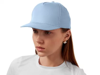 Бейсболка "Poly" 5-ти панельная 120гр, небесно-голубой, фото 4