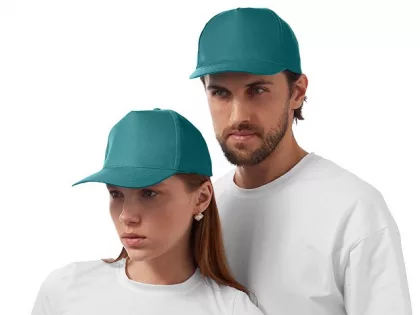 Бейсболка "Poly" 5-ти панельная 120гр, пыльно-бирюзовый, фото 2