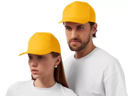 Бейсболка "Poly" 5-ти панельная 120гр, золотисто-желтый, фото 2